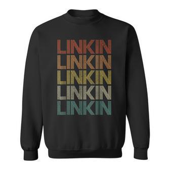 Love Heart Linkin Grunge Vintage Style Black Linkin Meme Sweatshirt - Thegiftio UK