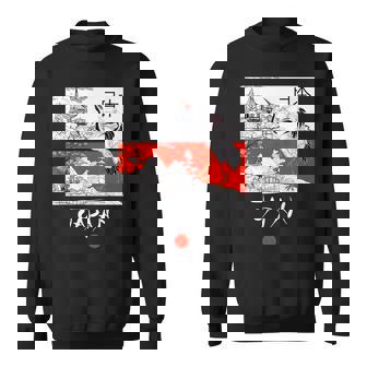 I Love Japan Culture Enjoy Cool Japan Red-Crowned Crane スウェットシャツ - Kawaiitshirt