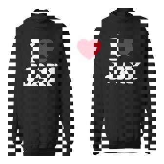 I Love Jay I Heart Jay レッドハート スウェットシャツ - Kawaiitshirt