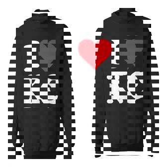 I Love Kc Initials I Heart KC First Last Name K C スウェットシャツ - Kawaiitshirt