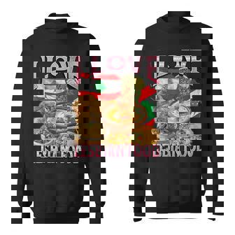 I Love Lesbian Food Lebanese Food Meme Bootleg Sweatshirt - Thegiftio