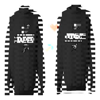 I Love Miners I Heart Miners Mine Gamer Sweatshirt - Monsterry