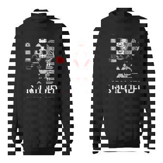 Love Is All I Need Halloween Squad Shirt Women Novelty Horror Movies Halloween Scary Graphic Short Sleeve Top Sweatshirt - Monsterry