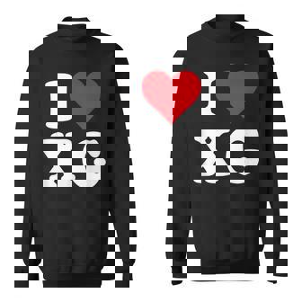 I Love Xg Initials I Heart XG First Last Name X G スウェットシャツ - Kawaiitshirt