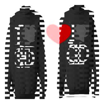 I Love ハート Gd スウェットシャツ - Kawaiitshirt