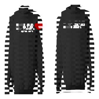 I Love ハート Java スウェットシャツ - Kawaiitshirt