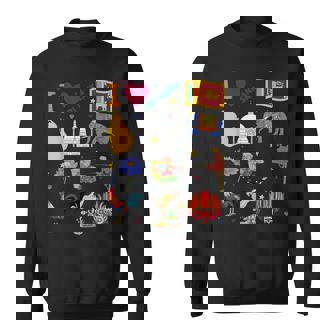 I Loveri Lanka 手描きのスリランカのランドマーク、旗、地図 スウェットシャツ - Kawaiitshirt