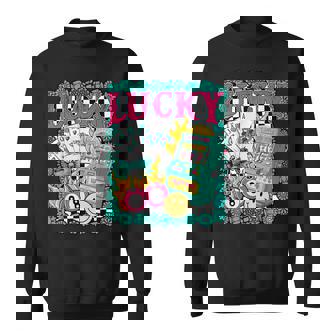 Lucky Slot Machine Cowgirl Western Vegas Turquoise Rodeo Sweatshirt - Thegiftio