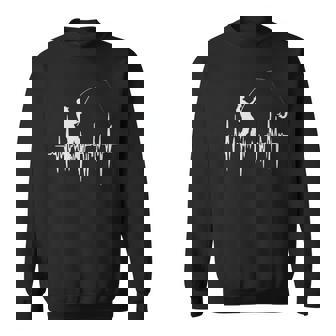 Lustiges Angler Herzschlag Für Fischer Und Angler Sweatshirt - Geschenkecke