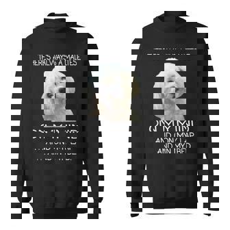 Maltese Puppy Is On My Mind 面白い犬のオーナーデザイン スウェットシャツ - Kawaiitshirt