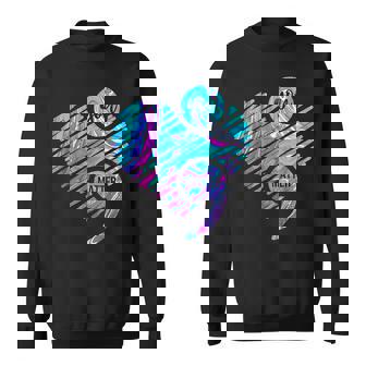 You Matter Semicolon Heart Wear Teal & Purple Mental Health Sweatshirt | Mazezy