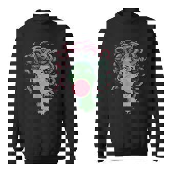 Medusa Bubblegum Mythological Snake Hair Goddess Sweatshirt | Mazezy