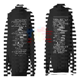 Memorial Day Is For Them Veteran's Day Is For Me Usa Flag Sweatshirt | Mazezy