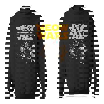 Meow Wars 猫好きのための面白いグラフィック スウェットシャツ - Kawaiitshirt