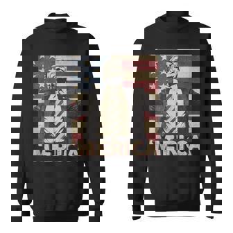 Merica Trump Usa American Flag 4Th Of July Patriotic Sweatshirt - Monsterry
