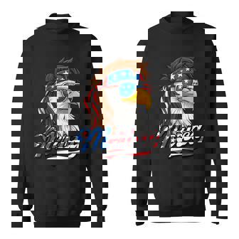 Merica Usa American Flag Bald Eagle 4Th Of July Patriotic Sweatshirt - Monsterry