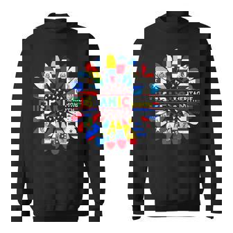 Mes De La Herencia Hispana Campos Latinos Banderas Girasol Camisa de entrenamiento - Regaloses