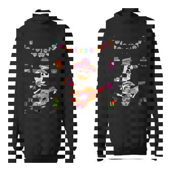 Mignon Dia De Los Muertos Guitare Mexicainequelette Enucre Pour Enfants Sweater e - Cadeauxyz