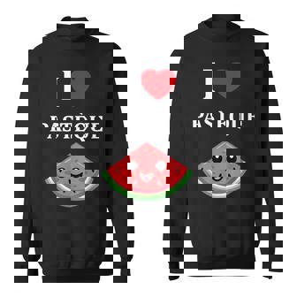 Mignonne Pastèque Humour I Love Pastèque Sweater e - Cadeauxyz