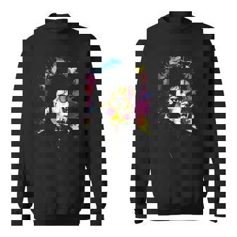 Mj Bad World 白黒スプラッター スウェットシャツ - Kawaiitshirt