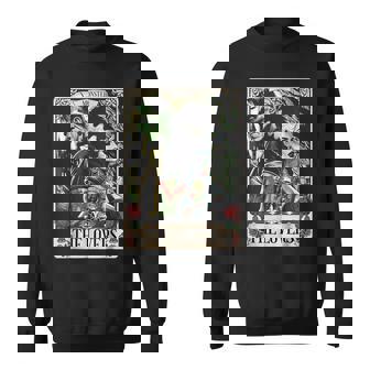 The Monster Frankenstein And Bride The Lovers Tarot Card Sweatshirt - Monsterry