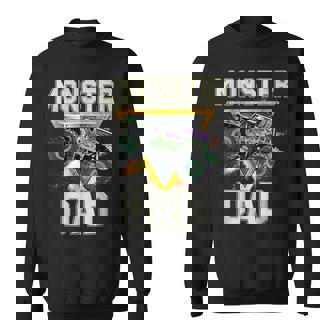 Monster Truck Dad Family Birthday Party Father's Day Sweatshirt | Mazezy