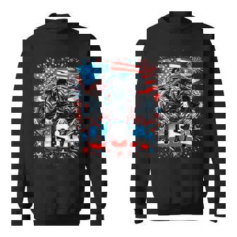 Monster Truck Usa American Flag 4Th Of July Sweatshirt | Mazezy