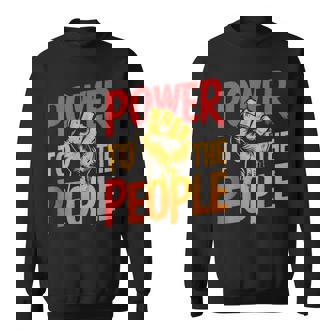 Motivación Inspirada En El Puño Retro Power To The People Camisa de entrenamiento - Regaloses