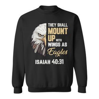 Mount Up Wings As Eagles Isaiah 40 Sweatshirt - Thegiftio UK