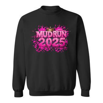 Mud Run 2025 Pink With Gold Crown Sweatshirt - Thegiftio UK