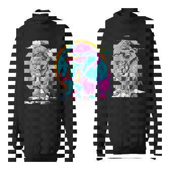 Multicoloured Mammoth Withunglassesummer Holiday Sweatshirt - Seseable
