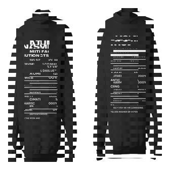 Natsumi 栄養成分表示 スウェットシャツ - Kawaiitshirt