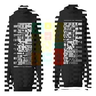 Nazca Linesナスカラインズ ペルージオグリフモンキー 宇宙飛行士 スパイダー レトロ スウェットシャツ - Kawaiitshirt