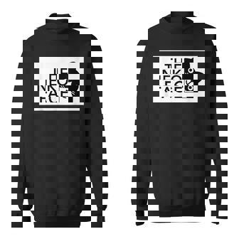 The Neko Face ザ・ネコ・フェイス『ノラネコさん』猫 ハチワレ パロディ ゆるくて かわいい 面白 イラスト スウェットシャツ - Kawaiitshirt