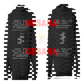 Nesara Gesara、赤い文字。 スウェットシャツ - Kawaiitshirt