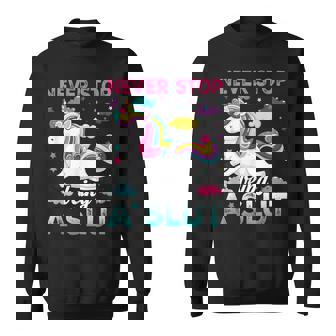 Nevertop Being Alut ユニコーン 面白い 大人 ユーモア 格言 スウェットシャツ - Kawaiitshirt