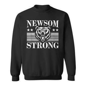 Newsom Strong Gavin Newsom California Support Saying Sweatshirt - Thegiftio UK