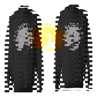 No Fishing No Life 釣り フィッシング ロゴ プリント スウェットシャツ - Kawaiitshirt