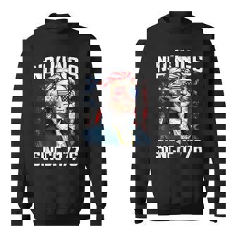 No Kings In America Since 1776 Distressed Usa Flag Vintage Sweatshirt | Mazezy