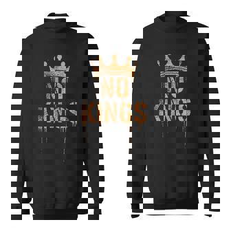 No Kings Anti-Establishment Grunge Political Sweatshirt | Mazezy