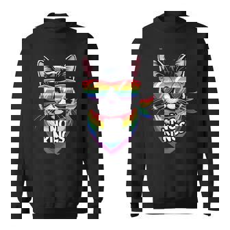 No Kings Pride Cat Sweatshirt - Thegiftio