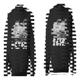 Nope Lazy French Bulldog No Dog フレンチブルドッグ スウェットシャツ - Kawaiitshirt