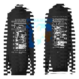 Number And Portrait Yoshinobu Yamamoto Los Angeles Mlbpa スウェットシャツ - Kawaiitshirt