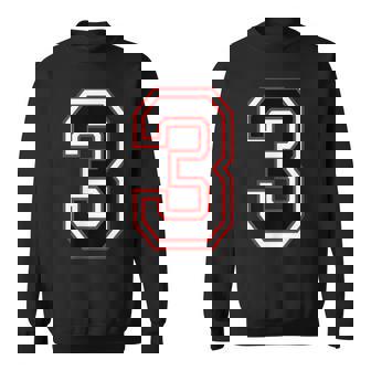 Number Numero Nummer 3 Three 3番 スウェットシャツ - Kawaiitshirt