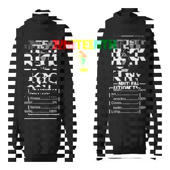 Nutritional Facts Junenth 1865 Black King Sweatshirt | Mazezy