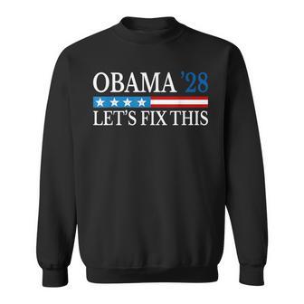 Obama 2028 Let's Fix This Obama 48Th President Usa Flag Sweatshirt - Thegiftio UK