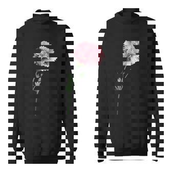 Oeillet Rose Fascinant Avec Tige De Fleur Sweater e - Cadeauxyz