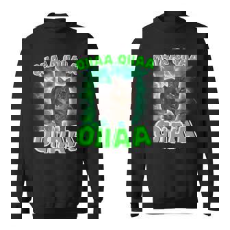 Oiiaa Oiiaa 猫 脳腐 ウイルス スピニング 猫 ミーム スウェットシャツ - Kawaiitshirt