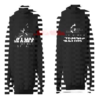 Oklahoma Softball Vintage Minimalist Retro Softball Lover Sweatshirt - Monsterry