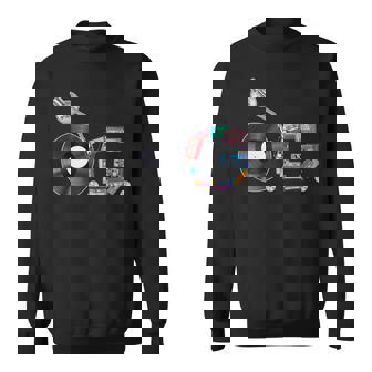 Old School Og Hip Hop Head Vinyl Cds Tapes 80S 90S Retro Sweatshirt - Thegiftio UK
